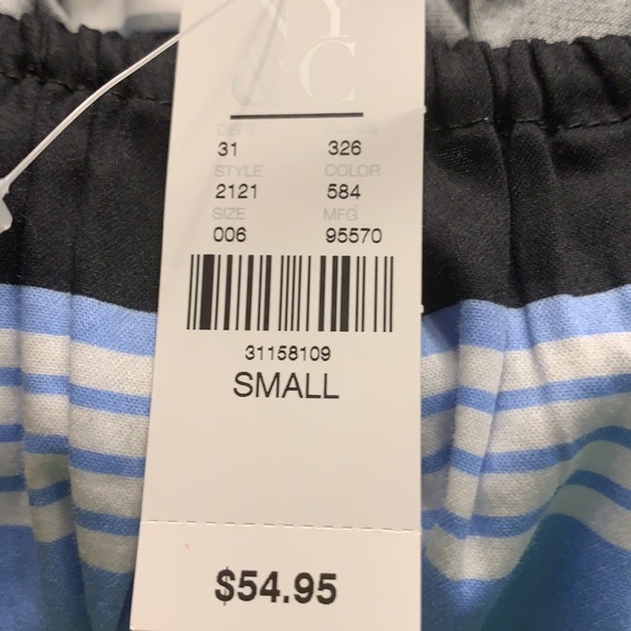 NY&C light/dark blue blouse with white size S. - Picture 6 of 6